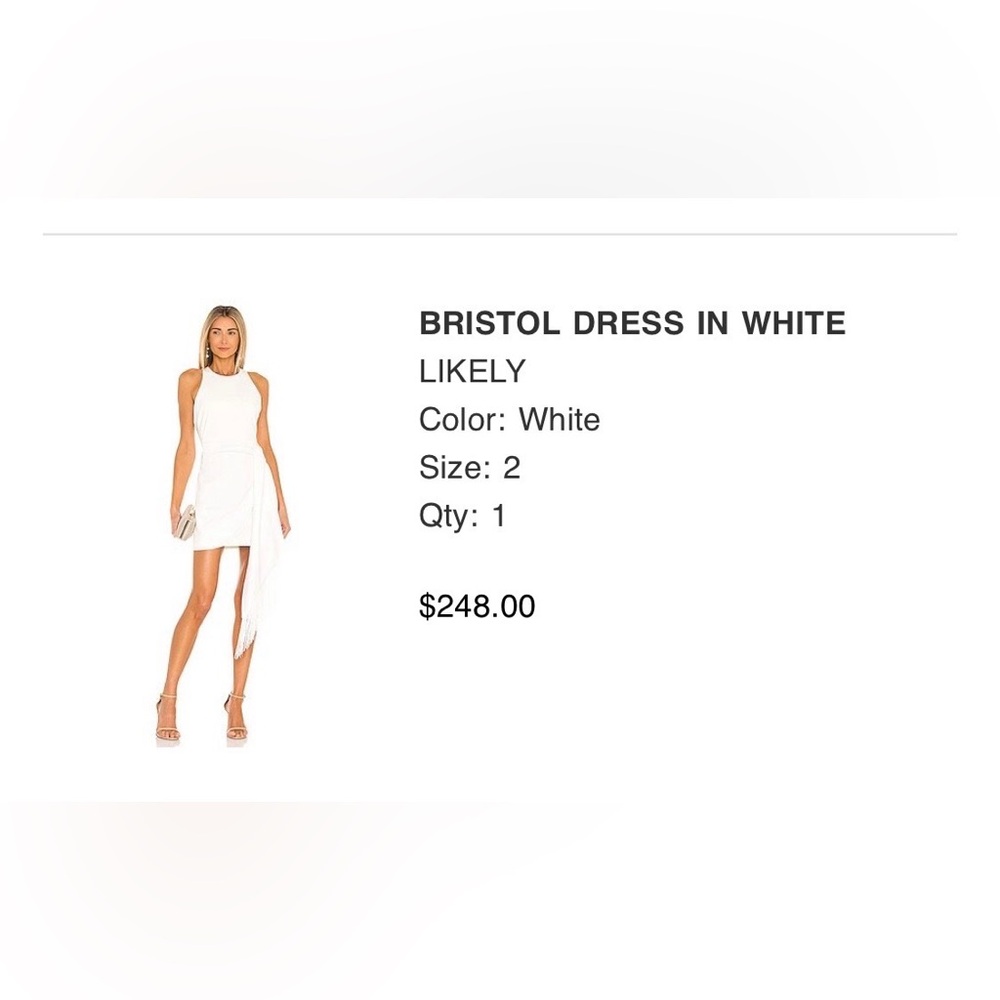 Likely Asymmetrical Dress in White
